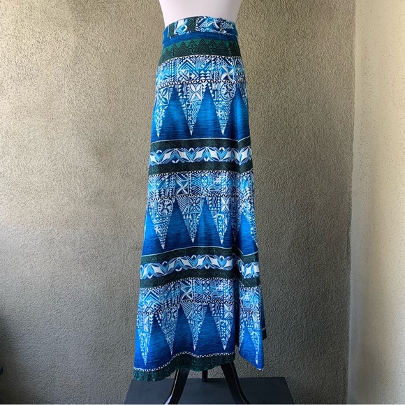 🌺”Tapa Designs” Vintage Barkcloth Hawaiian Wrap Skirt One Size 🌺 - Picture 6 of 12